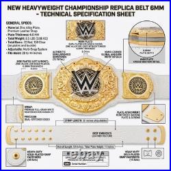 Women's Wrestling World Heavyweight Championship Belt 2mm Brass Replica