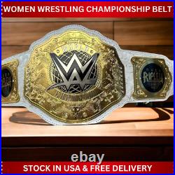 Womens New Heavyweight Championship Wrestling Title Replica Belt 2mm Brass Adult