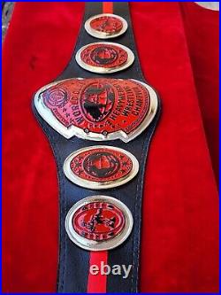 World Class Championship, Wrestling Belt Stacked 6mm Plates Real Leather