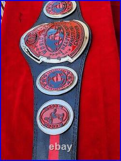 World Class Championship, Wrestling Belt Stacked 6mm Plates Real Leather