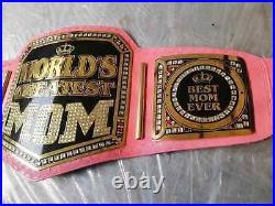 World Greatest Mom Wrestling Championship Replica Belt 2mm Brass