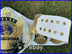 World Heavy Weight Wrestling Championship Pure White Leather Belts Adults 4 mm