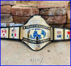 World Heavy Weight Wrestling Championship WWF Leather Belts Adults 2 MM Brass