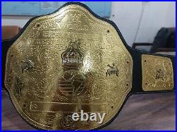 World Heavyweight Big Gold Championship Replica Belt 2mm Brass Adult Size
