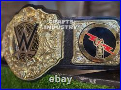 World Heavyweight Championship Belt Wrestling Title 6mm diecast New Plate Adult