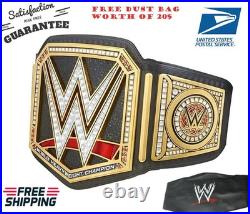 World Heavyweight Championship Replica Title Brass Belt Black Adult Size 2mm