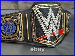 World Heavyweight Championship Replica Title Brass Belt Black Adult Size 2mm