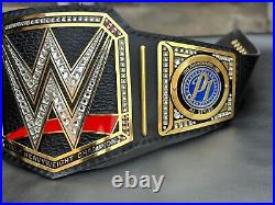 World Heavyweight Championship Replica Title Brass Belt Black Adult Size 2mm