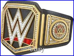 World Heavyweight Championship Replica Title Brass Belt Black Adult Size 2mm