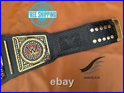 World Heavyweight Championship Replica Title Brass Belt Black Adult Size 2mm