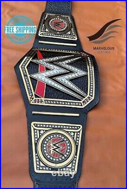World Heavyweight Championship Replica Title Brass Belt Black Adult Size 2mm