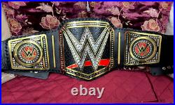 World Heavyweight Championship Replica Title Brass Belt Black Adult Size 4mm