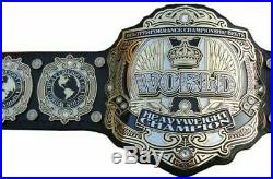 World Heavyweight Championship Wrestling Belt 2mm Brass Plate Leather Strap