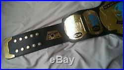 World Heavyweight Wrestling Champion Championship Belt Genuine Leather 2mm Plate