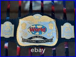 World TAG TEAM Wrestling Championship Replica Tittle Belt 2mm Adult Size NEW World TAG TEAM Wrestling Championship Replica Tittle Belt 2mm Adult Size NEW
