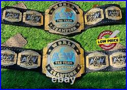 World Tag Team Wrestling Championship Belt Adult Size 2mm Brass Plates NEW