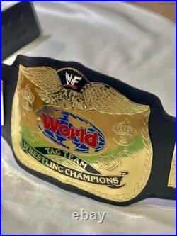 World Tag Team Wrestling Championship Replica Title Belt Adult Size Brass 2MM