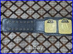 World Television Championship Replica Title Belt 4mm Brass/Leather 4mm