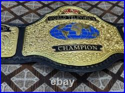World Television Championship Replica Title Belt 4mm Brass/Leather 4mm World Television Championship Replica Title Belt 4mm Brass/Leather 4mm