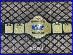 World Television Championship Replica Title Belt 4mm Brass/Leather 4mm