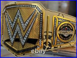 Wrestle/Mania 41 Las Vegas Golden Championship Belt Replica Brass Adult Size