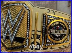 Wrestle/Mania 41 Las Vegas Golden Championship Belt Replica Brass Adult Size