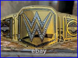 Wrestle/Mania 41 Las Vegas Golden Championship Belt Replica Brass Adult Size