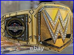 Wrestle/Mania 41 Las Vegas Golden Championship Belt Replica Brass Adult Size