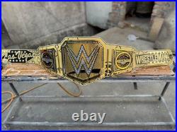 Wrestle/Mania 41 Las Vegas Golden Championship Belt Replica Brass Adult Size