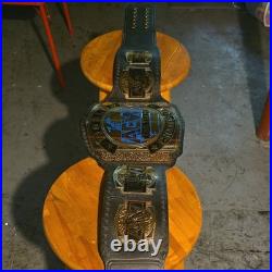 Wrestling AEW World Tag Team Championship Belt, Black Gold Blue Adult