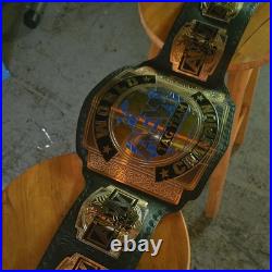 Wrestling AEW World Tag Team Championship Belt, Black Gold Blue Adult