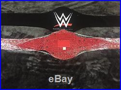 Wwe Big Gold World Heavyweight Championship Wrestling Belt Red Croc Custom Plate