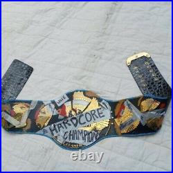 Wwe Hard Core Replica Championship Belt, 4mm Zinc Plates, Orignl Cow Leather Strap