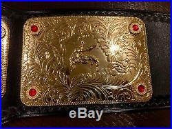 Wwe Releathered Big Gold Championship Wrestling Belt Officially Licensed