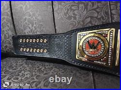 Wwe World Heavyweight Championship Replica Title Brass Belt Black Adult Size 2mm