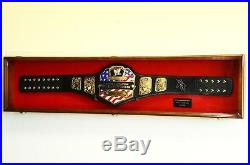 Wwe Wwf Wrestling Championship Adult Size Belt Display Case Frame Cabinet Box