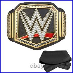 Wwe belt Black World Heavyweight Championship Title Belt with Metallic Sideplate