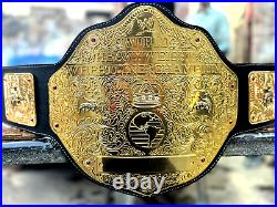 Wwe big gold world heavyweight championship belt wrestling title 2mm brass