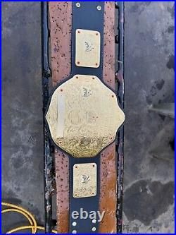 Wwe big gold world heavyweight championship belt wrestling title 2mm brass