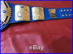 Wwf Big Eagle Block Logo Championship Belt In Thick Brass Plates