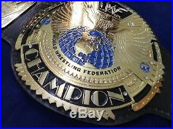 Wwf Big Eagle Scratch Logo Championship Belt In 4mm Zinc & 24kt Gold Plated
