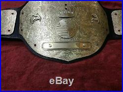 Wwf Big Gold Championship Belt In Brass Plates