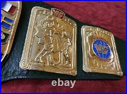 Wwf European Championship Belt In 4mm Zinc Deep Etching & 24kt Gold Plated Free