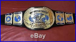 Wwf IC Oval Championship Belt In 4mm Zinc Deep Etching & 24kt Gold Plated Free P