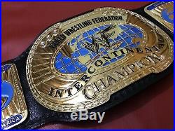 Wwf IC Oval Championship Belt In 4mm Zinc Deep Etching & 24kt Gold Plated Free P