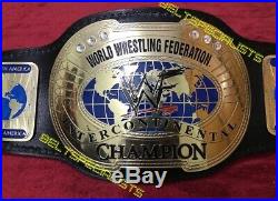 Wwf Intercontinental IC Oval Championship Belt In 2mm Brass Plate On 3mm Leather
