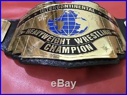 Wwf Intercontinental Red Logo Championship Belt In 4mm Brass Plates
