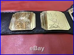 Wwf Intercontinental Red Logo Championship Belt In 4mm Brass Plates
