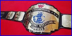 Wwf Intercontinental Red Logo Championship Belt Made In 4mm Brass Plates