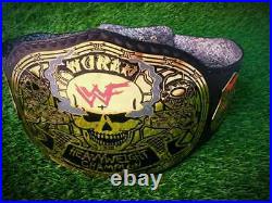 Wwf Smoking Skull World Heavyweight Championship Replica Title Snake Skin 2mm A
